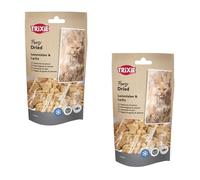 Trixie Freeze Dried Foie d'agneau & Saumon | Pack Double | 2 x 25 g | Aliment complémentaire pour Chats | Snack lyophilisé | Adapté en Cas d'allergies Alimentaires | sans additifs