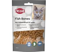 TRIXIE Friandises pour chat Bones de poisson au saumon - Blanc - 50 g