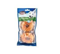 Trixie Anneaux peau de bœuf enrobés de poulet – 2 × 55 g – ø 6 cm – Sans gluten – Sans sucre ajouté