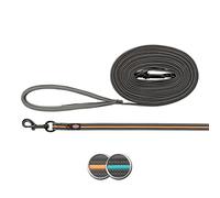 TRIXIE Fusion Bracelet de Suivi en Caoutchouc M - XL 3 m/17 mm Graphite/Papaye