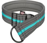 TRIXIE Fusion Collier d'éducation Fusion Extra Largeur, L-XL, 48-58 cm/50 mm, Graphite/Bleu océan