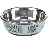 Trixie Gamelle à eau en acier inoxydable / plastique / caoutchouc bleu/gris