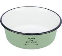 Trixie Gamelle, en émail/Acier INOX, 0,9 l/ 17 cm, Vert - 25212