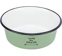 TRIXIE Gamelle, en émail/Acier INOX, 1,9 l/ 21 cm, Vert - 25213