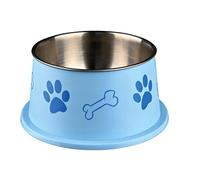 Trixie Gamelle Longue Oreille, Acier Inoxydable/Plastique, antidérapant, 0,9 L, 19 x 9 cm, Chien