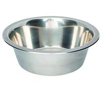 Trixie Gamelle pour chien en acier inoxydable avec base en caoutchouc - 1,8 Litre