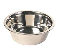 Trixie Gamelle pour chien en acier inoxydable avec base en caoutchouc, 2,8 l, Silver