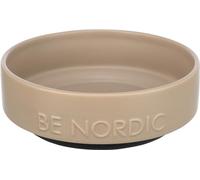 Trixie Gamelle Profonde pour Chat Céramique BE Nordic 500 ML Taupe - gamelle Moderne pour Grands Chats ø 16 cm gamelle en céramique avec antidérapant en Caoutchouc - 24526
