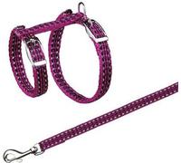 TRIXIE Harnais pour chats avec laisse - bandes réfléchissantes - sangle réglable en continu - tour de ventre entre 22 - 42 cm - diverses couleurs - sélection aléatoire - 4184