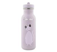 Trixie Gourde en acier inoxydable pour bébé en forme de souris, 500 ml, avec nom, pour filles et garçons, anti-fuite, inoxydable et adaptée aux enfants