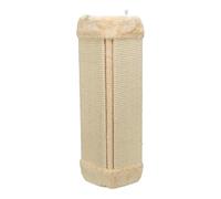 TRIXIE Griffoir d'angle pour chambre - Surface à gratter en sisal - Dos recouvert de peluche - Herbe à chat - 32 × 60 cm - 43431