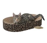 Trixie Lit griffoir LEO en carton 63 x 10 x 35 cm brun imprimé léopard avec cataire