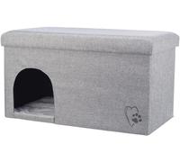 TRIXIE Grotte avec lit pour chat Kimy - Gris clair - 72 × 40 × 40 cm