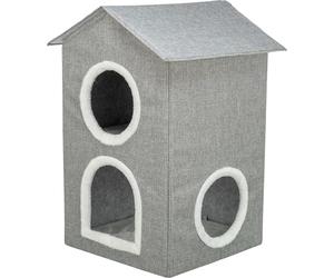 TRIXIE Grotte pour Chat Nora Soft Edition, 47 × 67 × 47 cm - lit Douillet avec 2 Niveaux, Rembourrage Moelleux pour se Reposer & se Cacher en Toute sécurité
