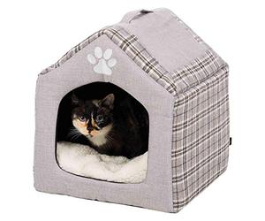 TRIXIE Grotte pour Chat Silas - Gris/crème - 40 × 45 × 40 cm