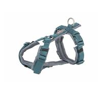 Trixie Harnais de trekking de qualité supérieure pour chien, bleu pétrole, gris graphite