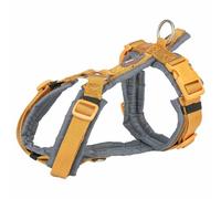 TRIXIE Harnais de Trekking pour Chien de qualité supérieure - Jaune/Gris Graphite