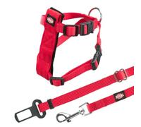Trixie - Harnais voiture pour chat - Ceinture abdominale rembourrée - 20-50 cm / 15 mm - Rouge