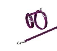 TRIXIE Harnais pour chats avec laisse - bandes réfléchissantes - sangle réglable en continu - tour de ventre entre 22 - 42 cm - diverses couleurs - sélection aléatoire - 4184