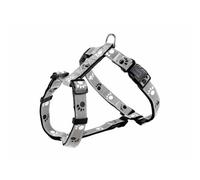 Trixie Harnais Silver Reflect Taille M-L, 50–75 cm/25 mm, réfléchissant, Noir/Gris argenté