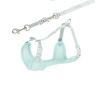 TRIXIE Harnais souple chiot Junior avec laisse, S-M : 26-34 cm, 2,00 m, Mint, 15565, sangles réglables en continu, en maille, laisse réglable en 3 positions