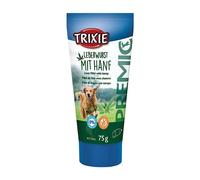 TRIXIE Hundeleckerli 31846 Premium Saucisse de foie pour chien avec chanvre 75 g - Friandises de qualité supérieure pour chien sans gluten - sans céréales ni sucre, récompense savoureuse pour