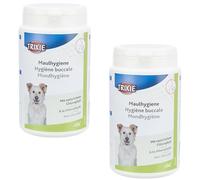TRIXIE Hygiène buccale | Pack Double | 2 x 220 g | Peut contribuer à l'hygiène buccale des Chiens | Peut être utile pour prévenir la Mauvaise haleine et Le tartre | avec chlorophylle
