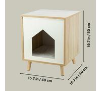 Trixie Abri pour chat Isa aspect bois 40 x 50 x 40 cm brun clair/blanc