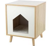 Abri - TRIXIE - Isa - Aspect bois - 40 x 50 x 40 cm - Brun clair / Blanc