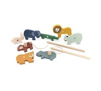 Trixie - Jeu de pêche en Bois certifié FSC avec Cannes et Animaux magnétiques - Enfants à partir de 18 Mois