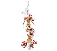Trixie Jouet pour oiseau en bois avec bande de cuir 35 cm
