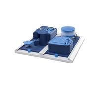 Trixie Jeu de stratégie Poker Box 2 – 4 éléments en plastique antidérapants 31×31 cm