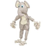 TRIXIE Jouet en corde éléphant pour chien, 42 cm | Tissu durable et corde continue pour tirer et jouer interactif | Jouet à mâcher silencieux et sans couinement pour chiens | Jouet robuste pour