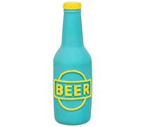 Trixie Jouet en Latex Bouteille de bière pour Chien - Bleu - 12,5 cm | Latex flexible avec couineur intégré - Pour mâcher, jouer et stimuler l'activité physique du chien au quotidien