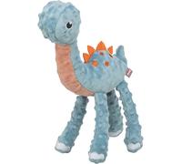 TRIXIE Jouet en peluche dinosaure pour chiens et chats, jouet interactif en matériau recyclé doux avec couineur intégré et feuille bruissante, animal en peluche durable pour câliner et jouer - 38 cm
