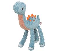 TRIXIE Jouet en peluche dinosaure pour chiens et chats, jouet interactif en matériau recyclé doux avec couineur intégré et feuille bruissante, animal en peluche durable pour câliner et jouer - 38 cm