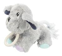 TRIXIE jouet pour chien Junior chien en peluche avec corde - jouet chien en peluche douce pour chiots & petits chiens - jouet de traction & rapport robuste avec corde, 24 cm