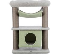 Trixie Arbre à chat Junior Lunito 71 cm – 2 niveaux, grotte et griffoir – Gris/Menthe