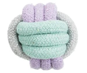 TRIXIE Junior Balle à nœuds Jouet Robuste pour Chiots - ø 6 cm | Jouet robuste pour tirer et jouer - Pour stimuler l'activité physique et mentale des jeunes chiens au quotidien