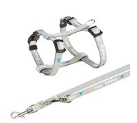 Trixie JUNIOR chiot ensemble harnais 23-34cm/8mm + laisse 2,00m/8mm - gris clair