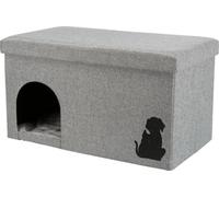 Trixie KIMMY maison/chenil, tissu tissé, couvercle amovible, 72x40x40cm, gris