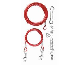 Trixie Kit Câble d'Attache pour Animaux, 15 m, Red