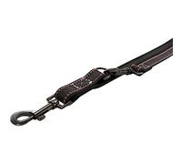 Trixie - Laisse 20 mm x2 M en Cuir. réglable. Anthracite pour Chien