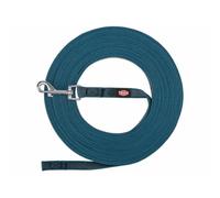 Trixie Laisse de suivi pour chien caoutchouc antidérapant 10 m x 1,5 cm Bleu pétrole
