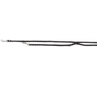 Trixie Laisse Cavo réglable S/M – 2 m × ø12 mm – Noir et argent – Pour chien