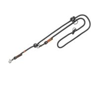 Trixie Laisse V BE Nordic S-M, réglable 2,00 m Ø 8 mm, gris foncé/marron, pour petits/moyens chiens