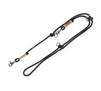Trixie Laisse BE Nordic 17225 – En V réglable pour chiens S–M 2 m Ø 8 mm Noir/Sable
