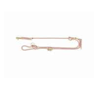 TRIXIE Laisse V Soft Rope, XS-S, 2 m/6 mm, Rose - Laisse réglable pour Petits Chiens en Corde tressée, réglable en 3 Longueurs