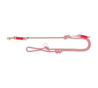 TRIXIE Laisse V Soft Rope XS-S, 2 m/6 mm, Rouge - Laisse réglable en Corde tressée, réglable en 3 Longueurs, idéale pour la Promenade avec Petits Chiens