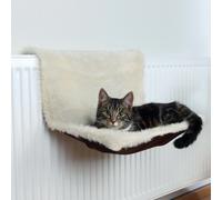 Trixie 43141 Chaise longue pour radiateur, peluche/velours, 45 × 26 × 31 cm, crème/marron, 1 pièce